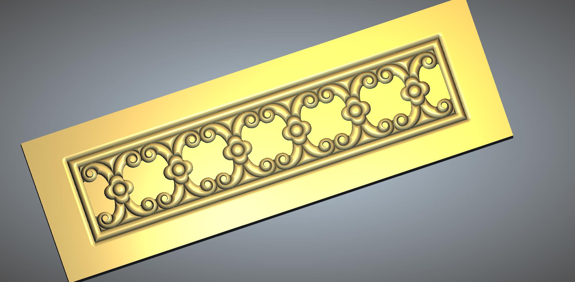 FREE CNC 2D Showcase Design 01 – Wood Carving Digital File (.art), (.dxf) & (.eps) - Image 3