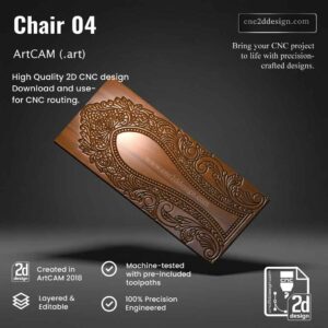 CNC 2D Chair Design 04 – Wood Carving Digital File