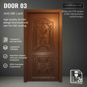 CNC 2D Door Design 03 – Wood Carving Digital File