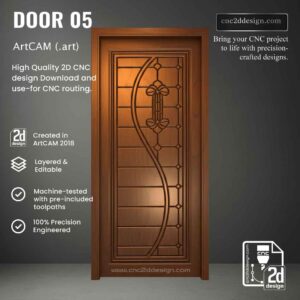 CNC 2D Door Design 05 – Wood Carving Digital File