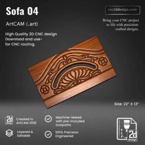 CNC 2D Sofa Design 04– Wood Carving Digital File (.art)