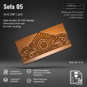 CNC 2D Sofa Design 05– Wood Carving Digital File (.art)