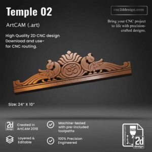 CNC 2D Temple/Mandir Design 02 – Wood Carving Digital File