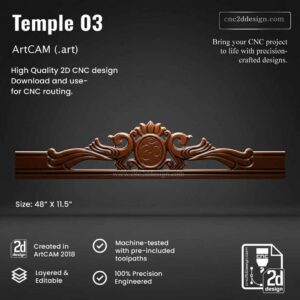 CNC 2D Temple/Mandir Design 03 – Wood Carving Digital File