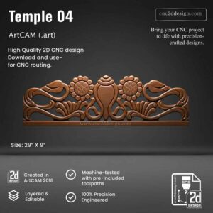 CNC 2D Temple/Mandir Design 04 – Wood Carving Digital File