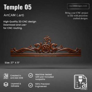 CNC 2D Temple/Mandir Design 05 – Wood Carving Digital File