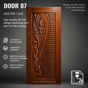 CNC 2D Door Design 07 – Wood Carving Digital File